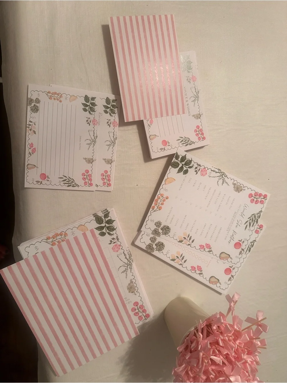 Fresh Garden Party Bridal Shower Game & Advice Cards - Party Supplies